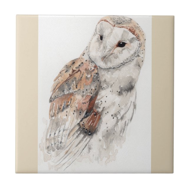 Owl ceramic tile (Front)