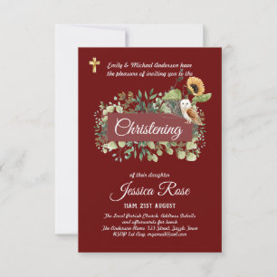 OWL Christening Invites Baptism 