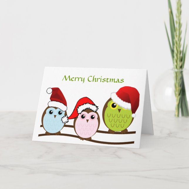 Owl Christmas Card (Front)