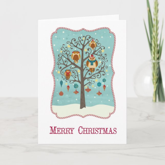 Owl Christmas Card (Front)