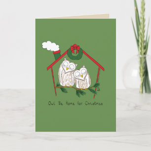 Owl Christmas Cute Funny Holiday Card