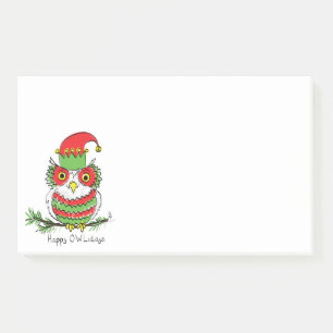 Owl Christmas Cute Funny Holiday Post-it Notes