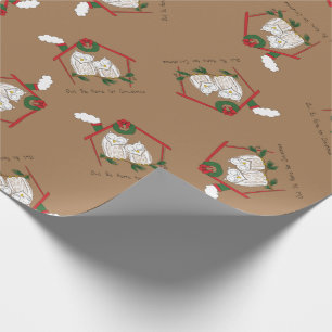 Owl Christmas Cute Funny Holiday Wrapping Paper
