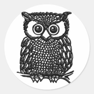 Owl Classic Round Sticker