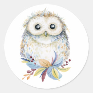Owl Classic Round Sticker