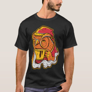 Owl Coffee Drinking Funny Vintage Owl Drink Coffee T-Shirt