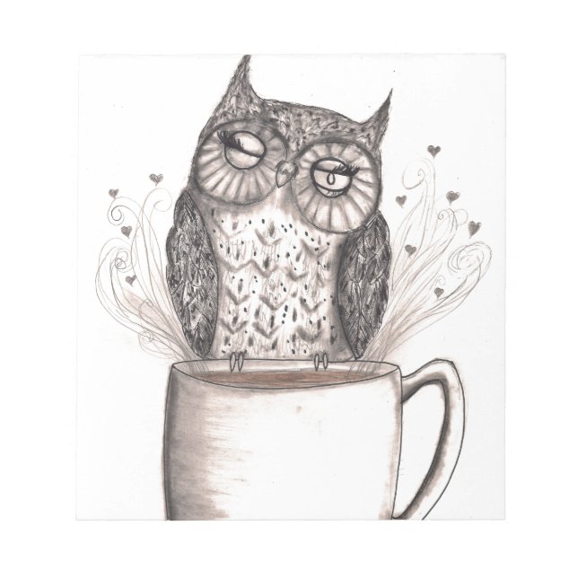 Owl Coffee Time Notepad (Front)