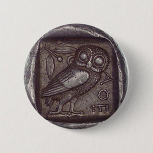 Owl Coin 6 Cm Round Badge