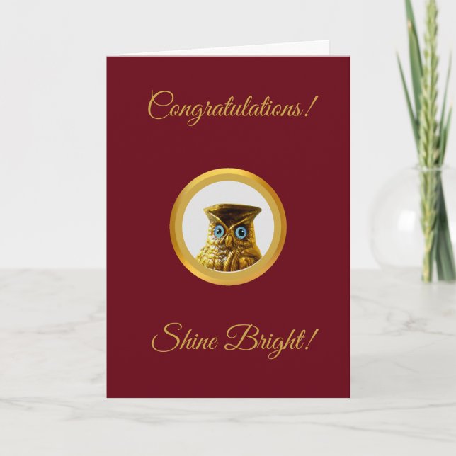 Owl Congratulations Graduation Card (Front)