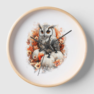 Owl Country Pumpkin Clock