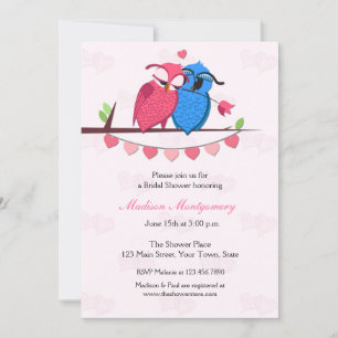Owl Couple Bridal Shower Invitation