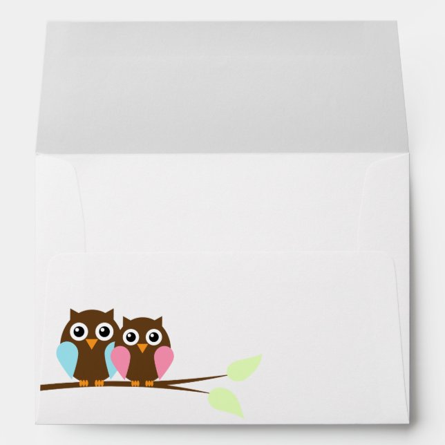 Owl Couple Envelopes (Back (Bottom))