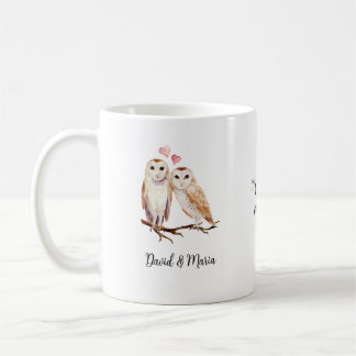 Owl Couple in Love Coffee Mug