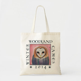 owl cowl- winter woodland games 2014 tote bag