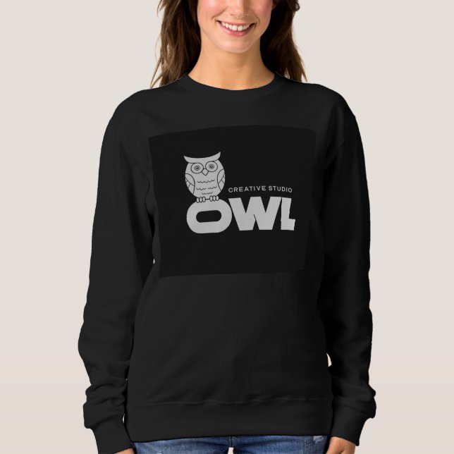 Owl Creative Studio Sweatshirt – Cute Owl Logo  (Front)