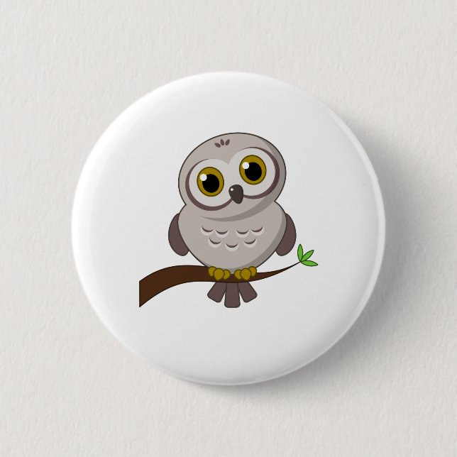 Owl Cutie 6 Cm Round Badge (Front)