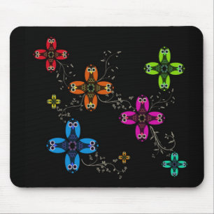 Owl Daisies Mouse Pad