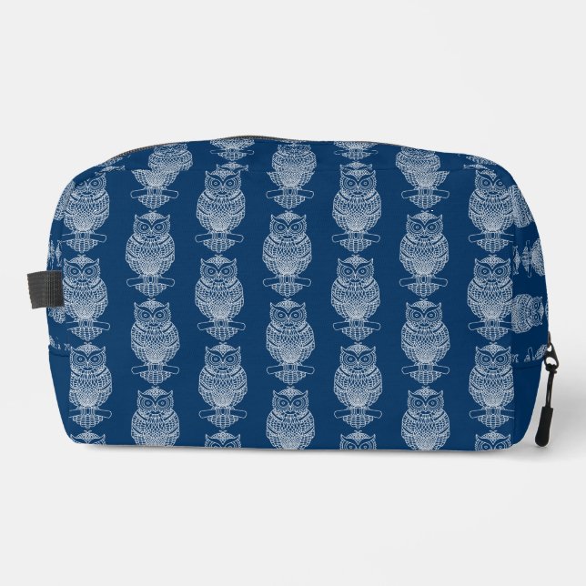 Owl (dark blue) - Dopp Kit (Front)