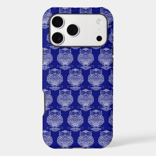 Owl (dark blue) - iPhone (16 Pro Max) Case (Back)