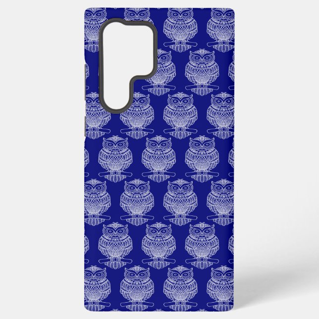 Owl (dark blue) - Samsung (S22 Ultra) Case (Back)
