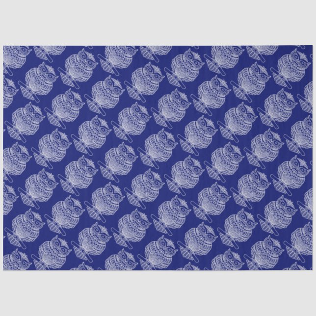 Owl (dark blue) - Tissue Paper (Front)