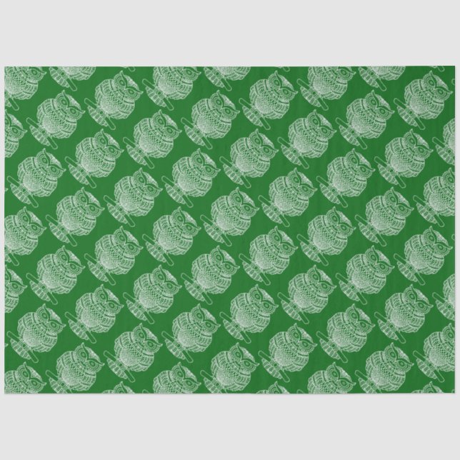 Owl (dark green) - Tissue Paper (Front)