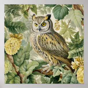 Owl Decorative Painting  Poster