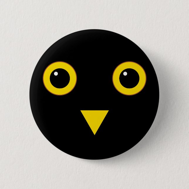 Owl Design 6 Cm Round Badge (Front)