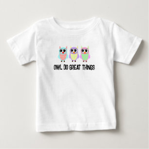 Owl Do Great Things Cute Pastel T-Shirt