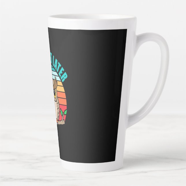 Owl Do It Later Latte Mug (Right)