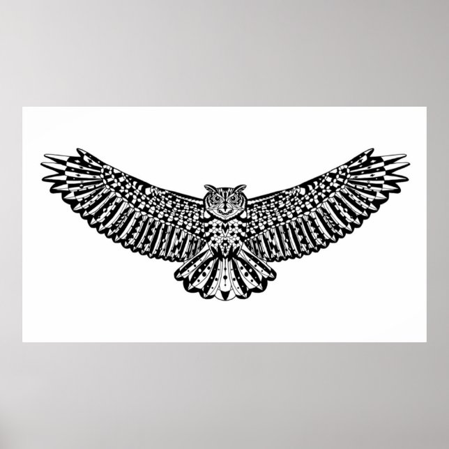 Owl Doodle 2 Poster (Front)