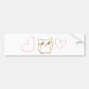 Owl Doodle Bumper Sticker