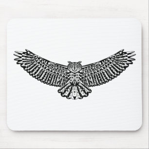 Owl Doodle Mouse Pad