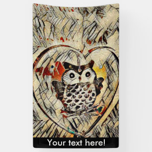 Owl drawing banner