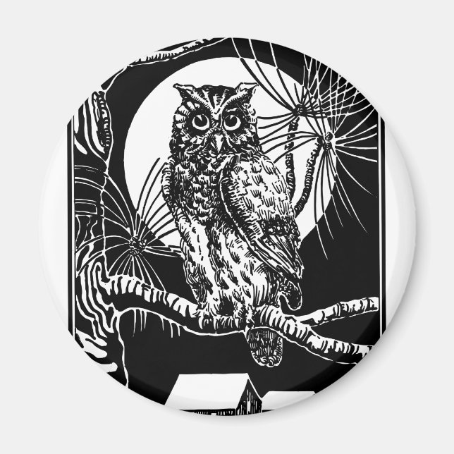 Owl Drawing Magnet (Front)