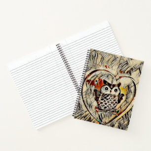 Owl drawing notebook