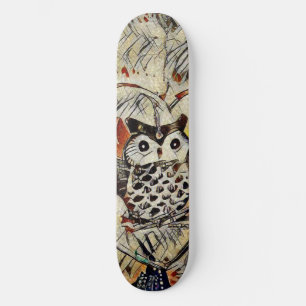 Owl drawing skateboard