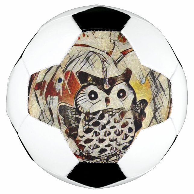 Owl drawing soccer ball (Front)