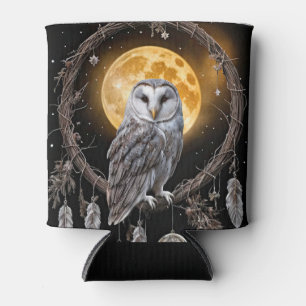 Owl Dreamcatcher Boho with Moon Koozie