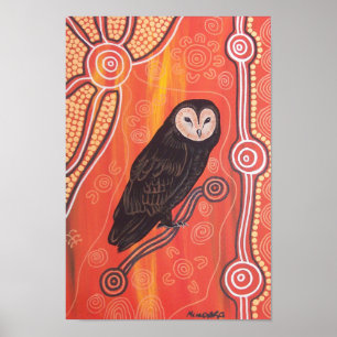 Owl Dreaming Poster by Mundara