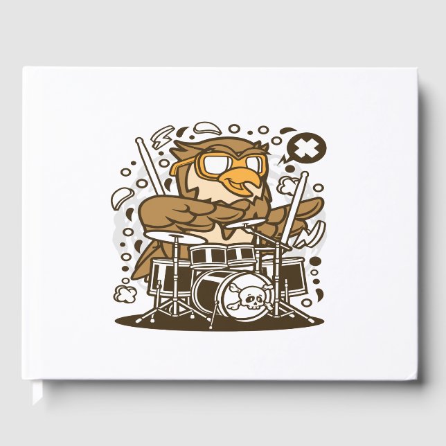 Owl Drummer Guest Book (Front)