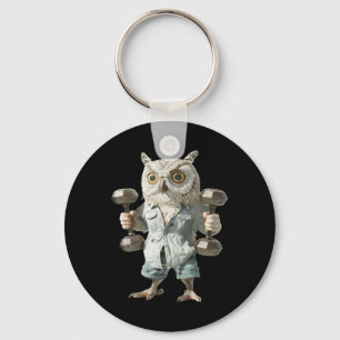 Owl Dumbbells  Key Ring