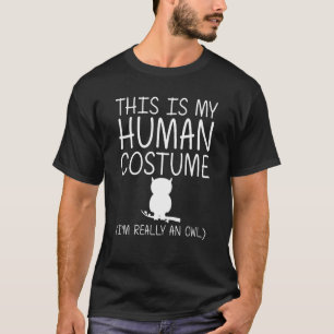 Owl Easy Halloween Human Costume Bird Owlet Animal T-Shirt
