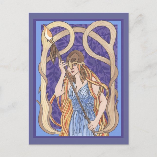 Owl Eyed Athena 3 Postcard (Front)