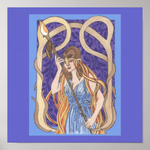 Owl Eyed Athena Poster