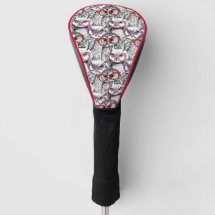 Owl Eyeglasses Pattern Golf Head Cover