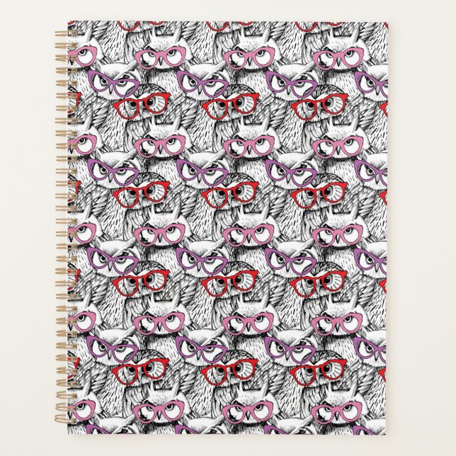 Owl Eyeglasses Pattern Planner (Front)