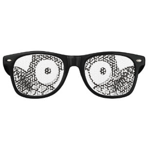 Owl Eyes Cartoon Retro Sunglasses