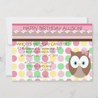 Owl Eyes Invite