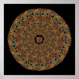 owl eyes mandala poster